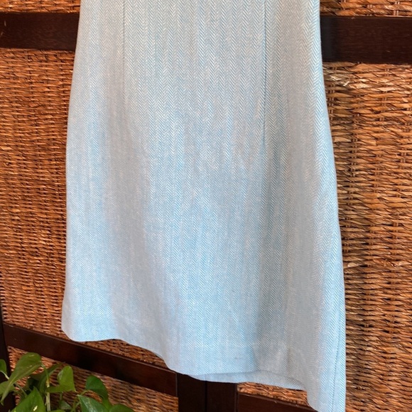 Lilly Pulitzer Sz 4 Light blue and cream strapless wool dress - Picture 3 of 7